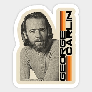 George Carlin :: Retro Comedy FanArt Tribute Sticker